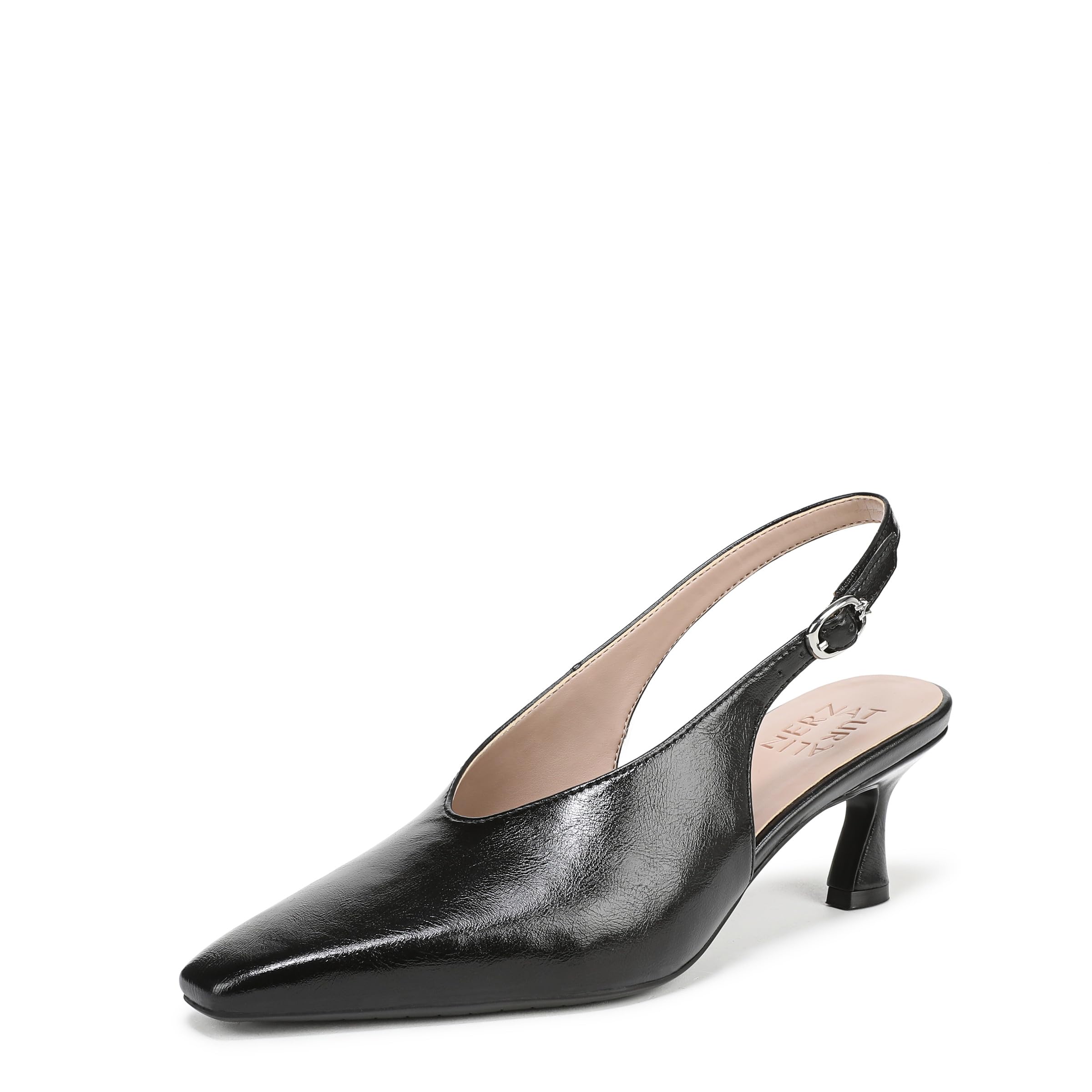 マザー p706p5g Naturalizer Women's Embry Pump, Black Faux Leather, 5